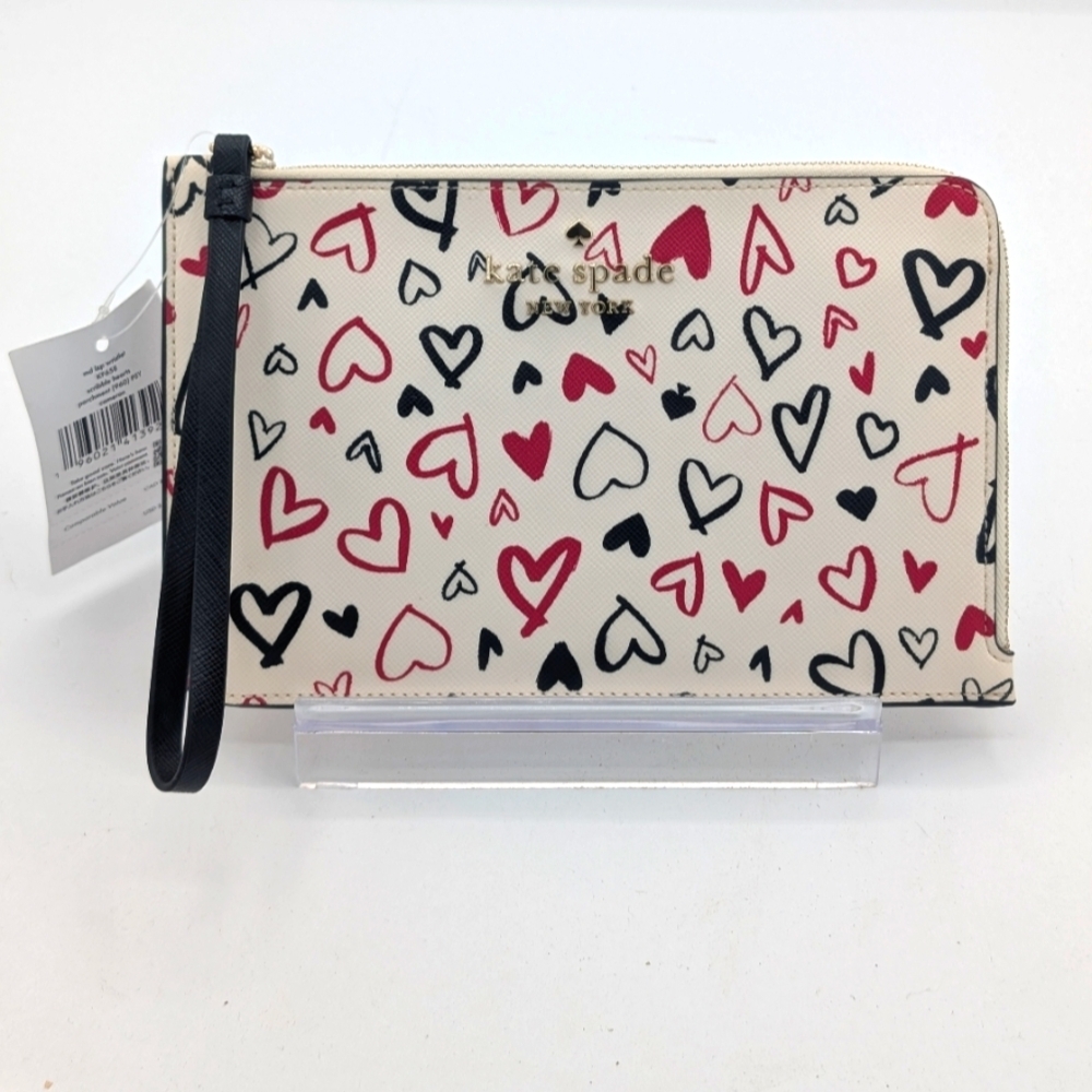 Kate Spade New York Cameron Scribble Hearts Wristlet